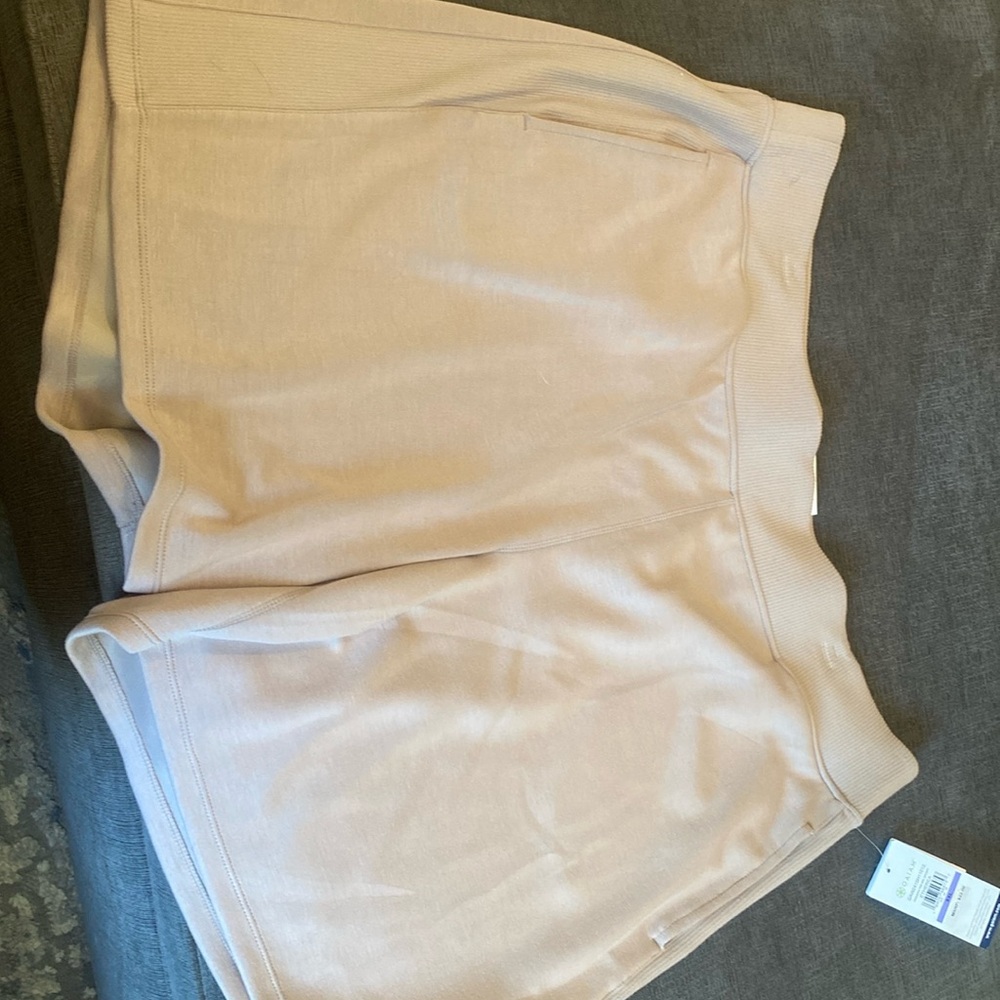 GAIAM Tan Bermuda Shorts Classic Straight-Cut Design